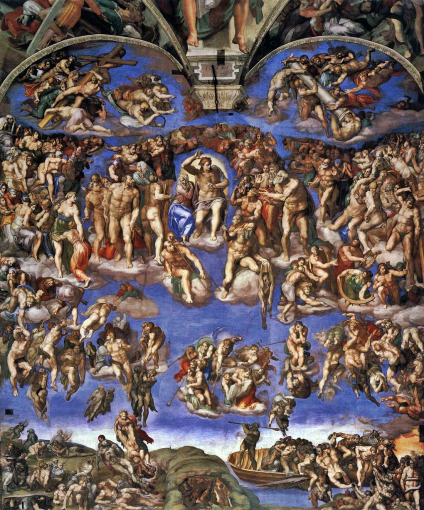 Jugement dernier de Michel-Ange dans la Chapelle Sixtine au Vatican